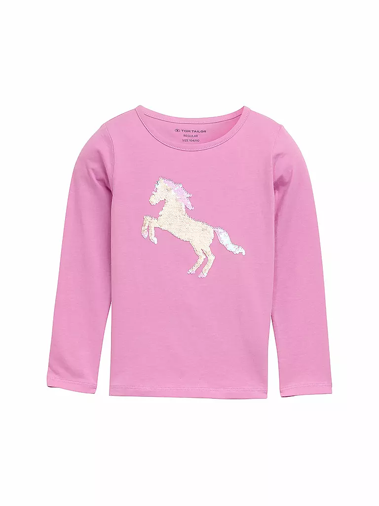 TOM TAILOR | Maglietta a maniche lunghe da ragazza | Fucsia
