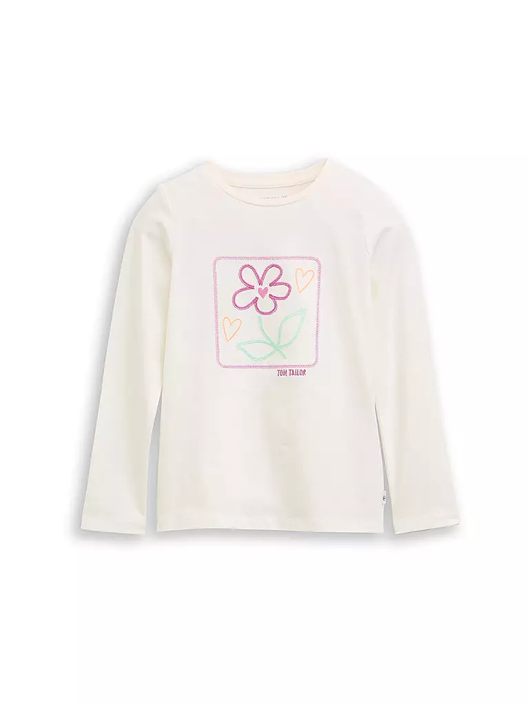 TOM TAILOR | Maglietta a maniche lunghe da ragazza | Bianco