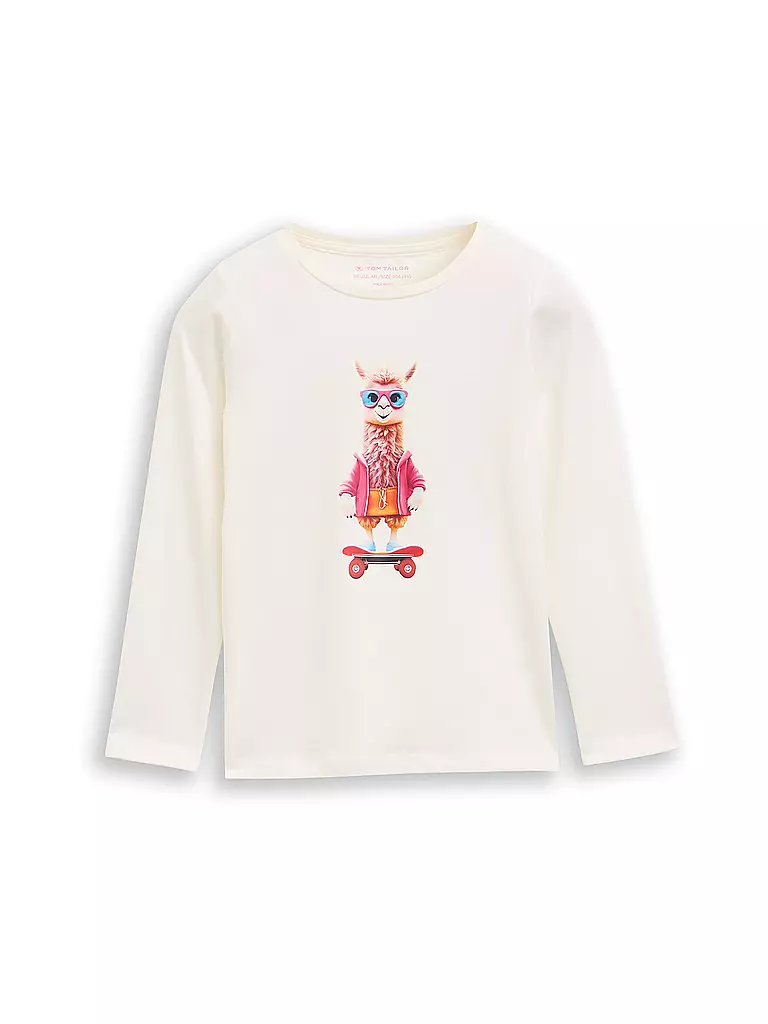 TOM TAILOR | Maglietta a maniche lunghe da ragazza | Bianco
