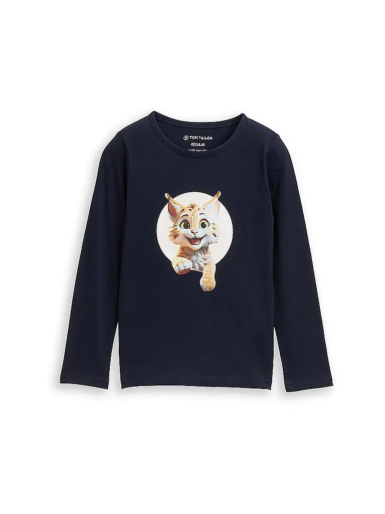 TOM TAILOR | Maglietta a maniche lunghe da ragazza | Blu scuro