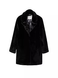 TOM TAILOR | Mantel in Felloptik | Nero