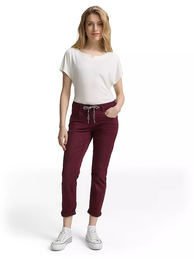 TOM TAILOR | Pantaloni 7/8 | Rosso scuro