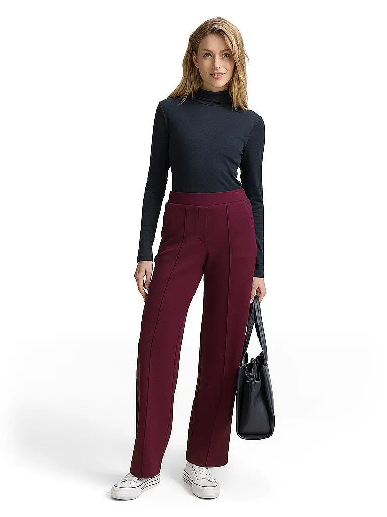 TOM TAILOR | Pantaloni business | Rosso scuro
