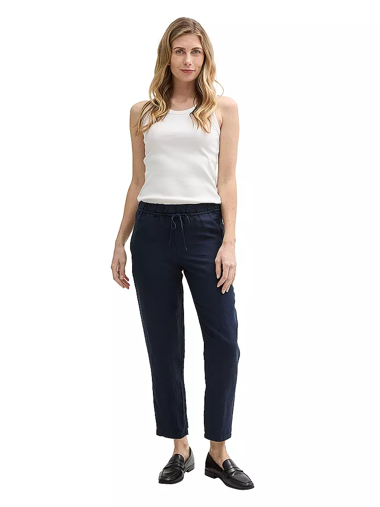 TOM TAILOR | Pantaloni Jogging Fit | Blu scuro