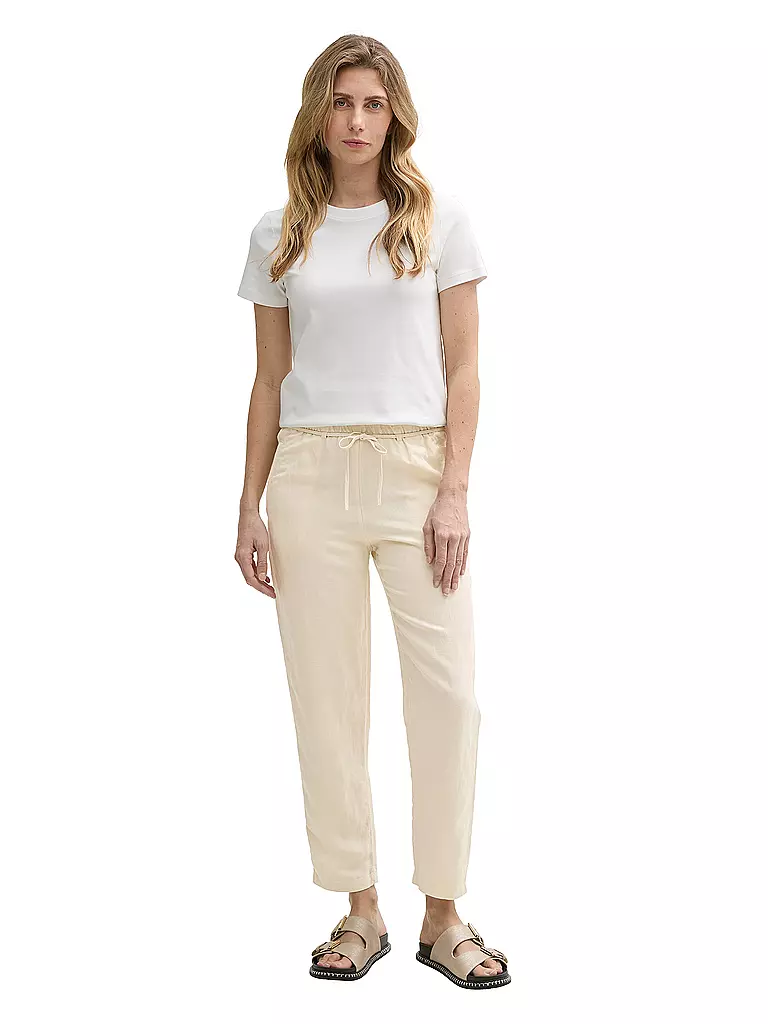 TOM TAILOR | Pantaloni Jogging Fit | Crema