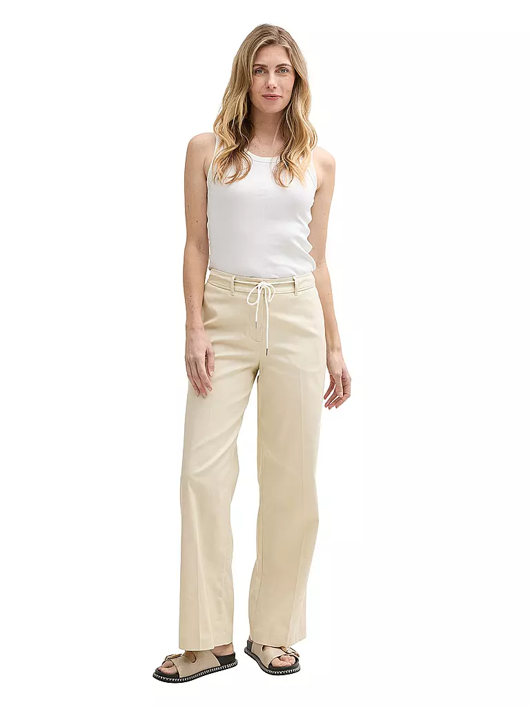 TOM TAILOR | Pantaloni Marlene | Crema