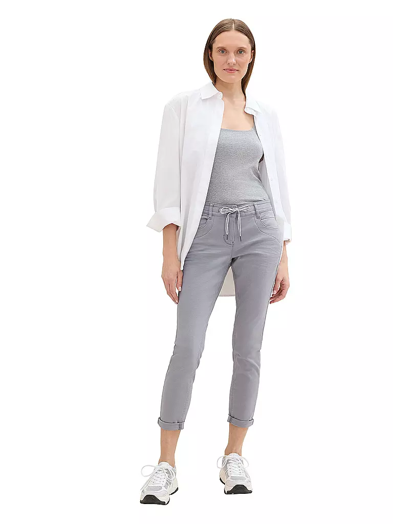TOM TAILOR | Pantaloni Tapered Fit 7/8 | Grigio