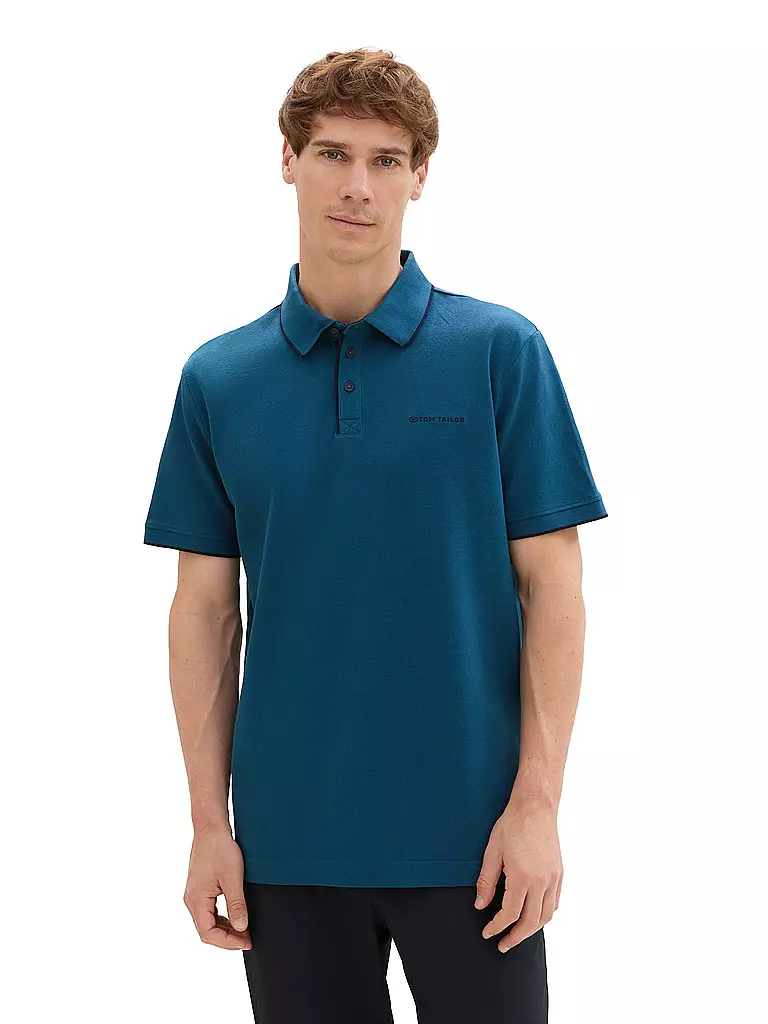 TOM TAILOR | Poloshirt Regular Fit | Petrolio