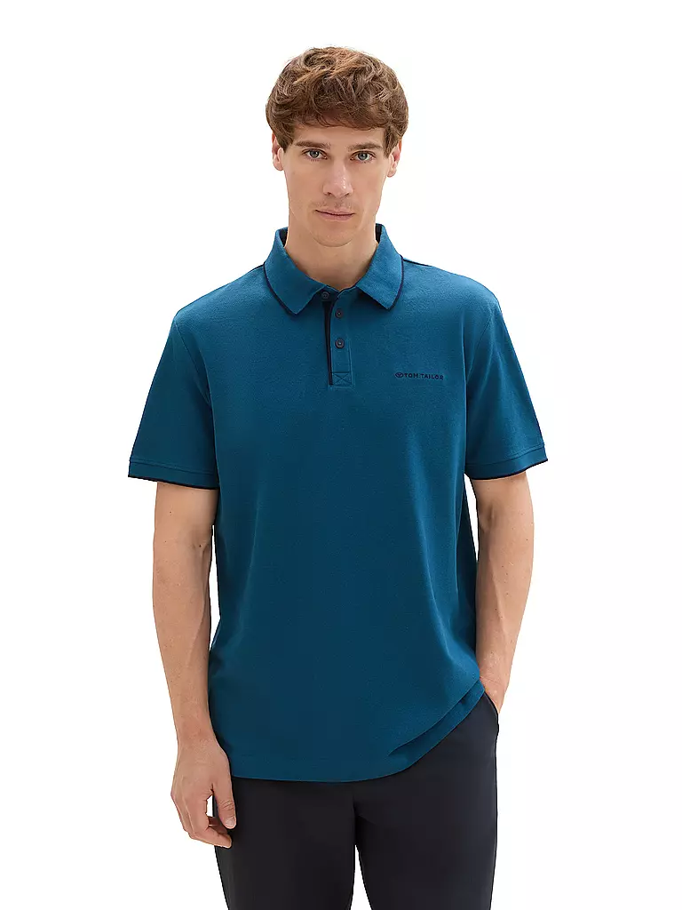 TOM TAILOR | Poloshirt Regular Fit | Petrolio
