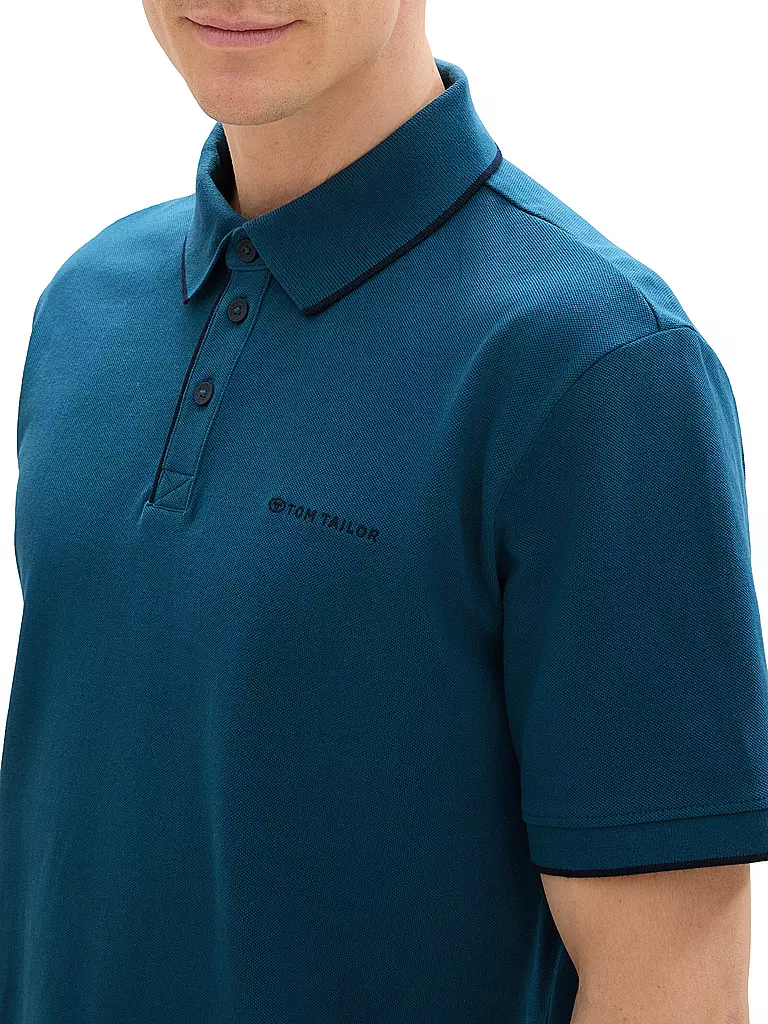 TOM TAILOR | Poloshirt Regular Fit | Petrolio