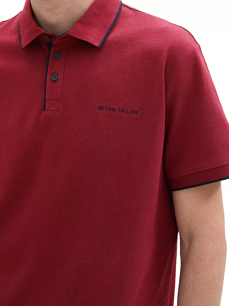 TOM TAILOR | Poloshirt Regular Fit | Rosso