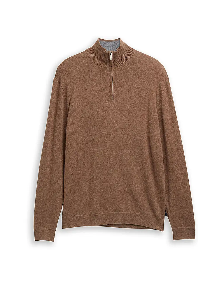 TOM TAILOR | Pullover Troyer | Marrone