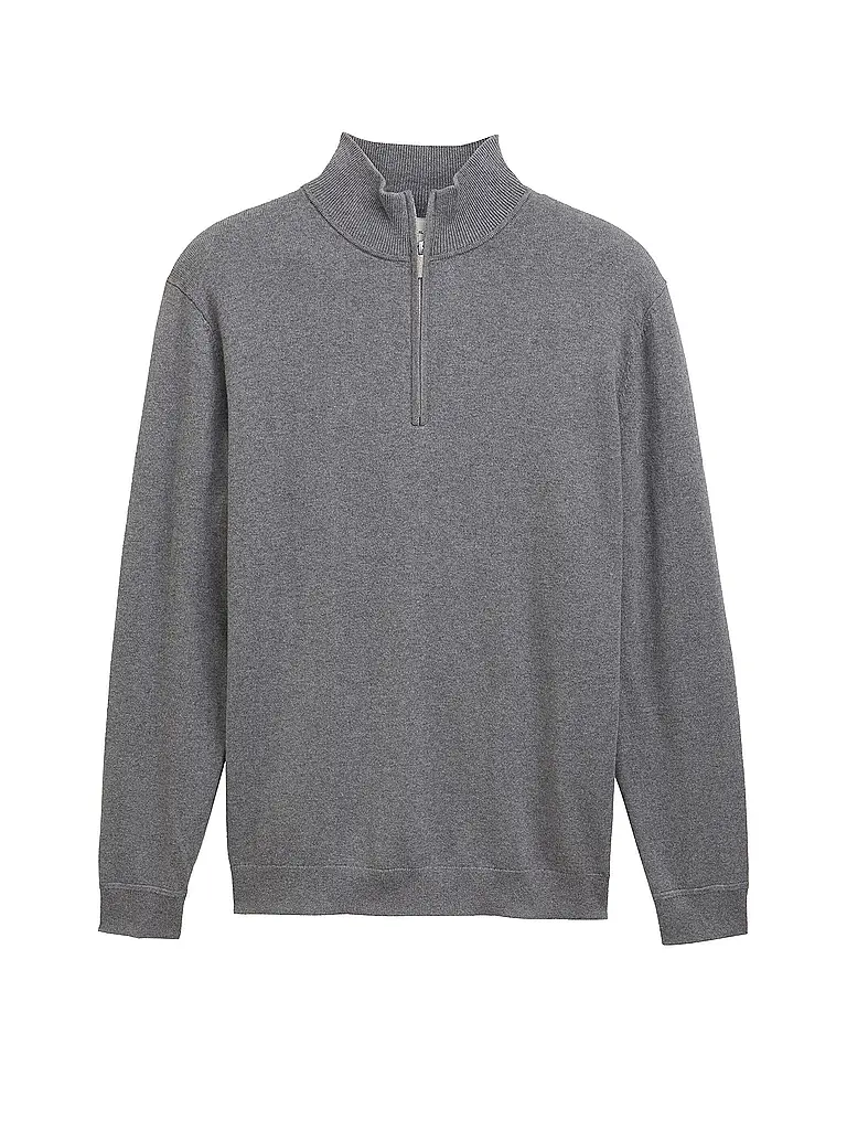TOM TAILOR | Pullover Troyer | Grigio