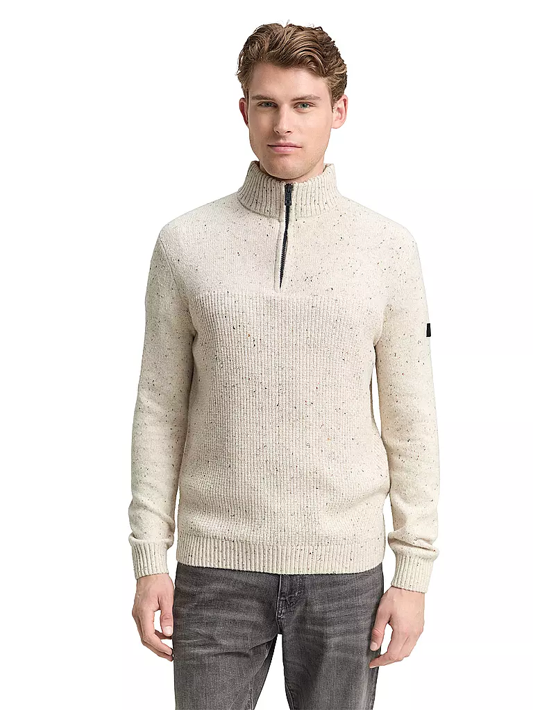 TOM TAILOR | Pullover Troyer | Beige