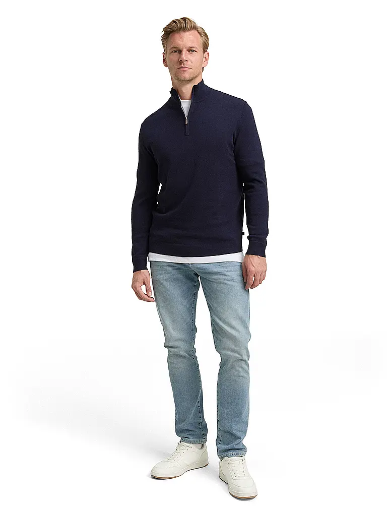 TOM TAILOR | Pullover Troyer | Blu scuro