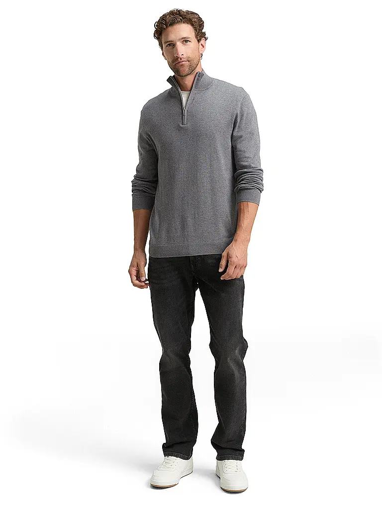 TOM TAILOR | Pullover Troyer | Grigio