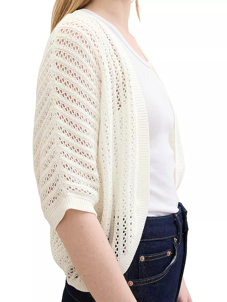 TOM TAILOR | Strickjacke  | Bianco