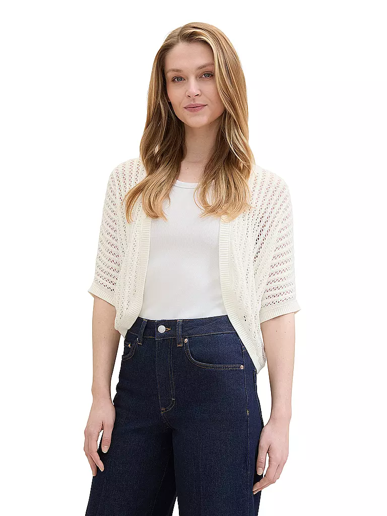 TOM TAILOR | Strickjacke  | Bianco