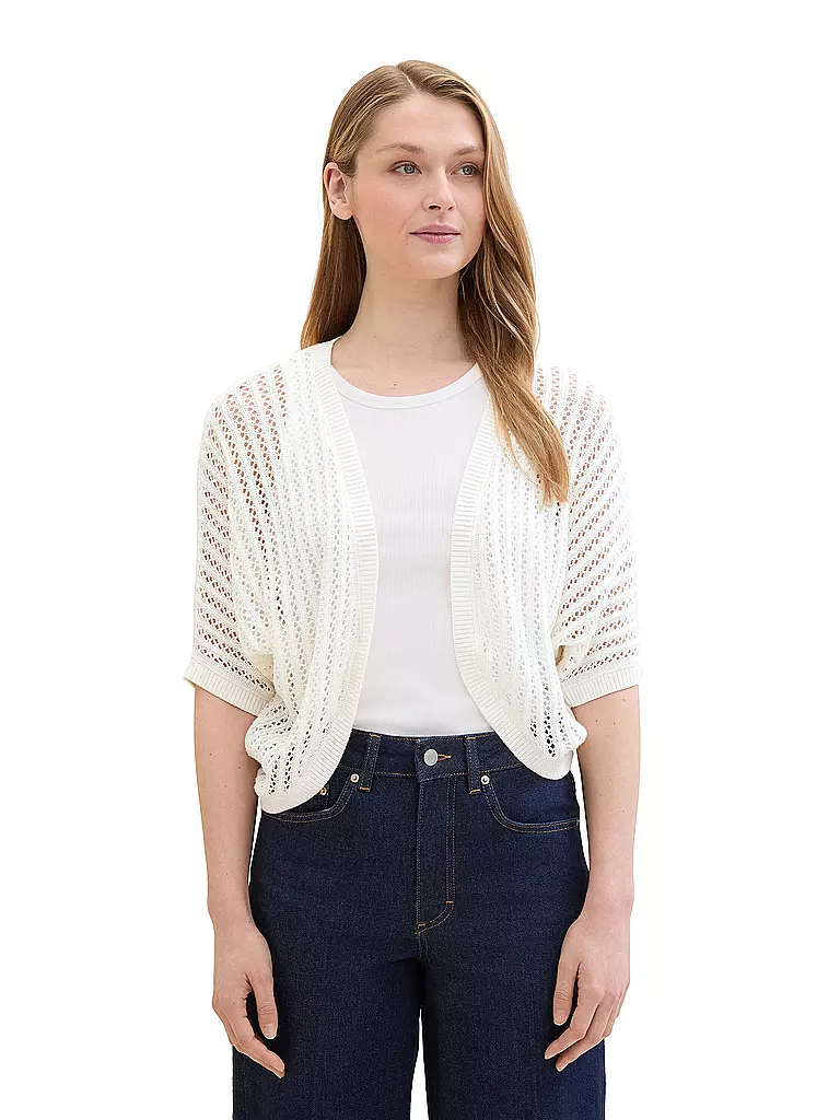 TOM TAILOR | Strickjacke  | Bianco