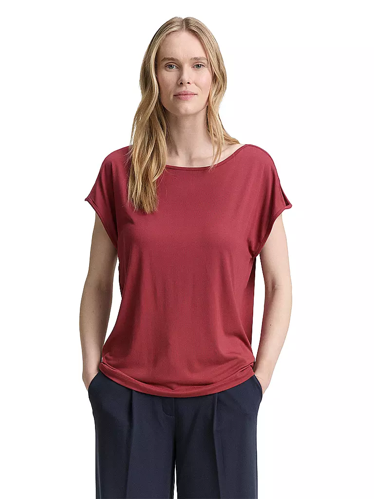 TOM TAILOR | T-Shirt  | Rosso scuro