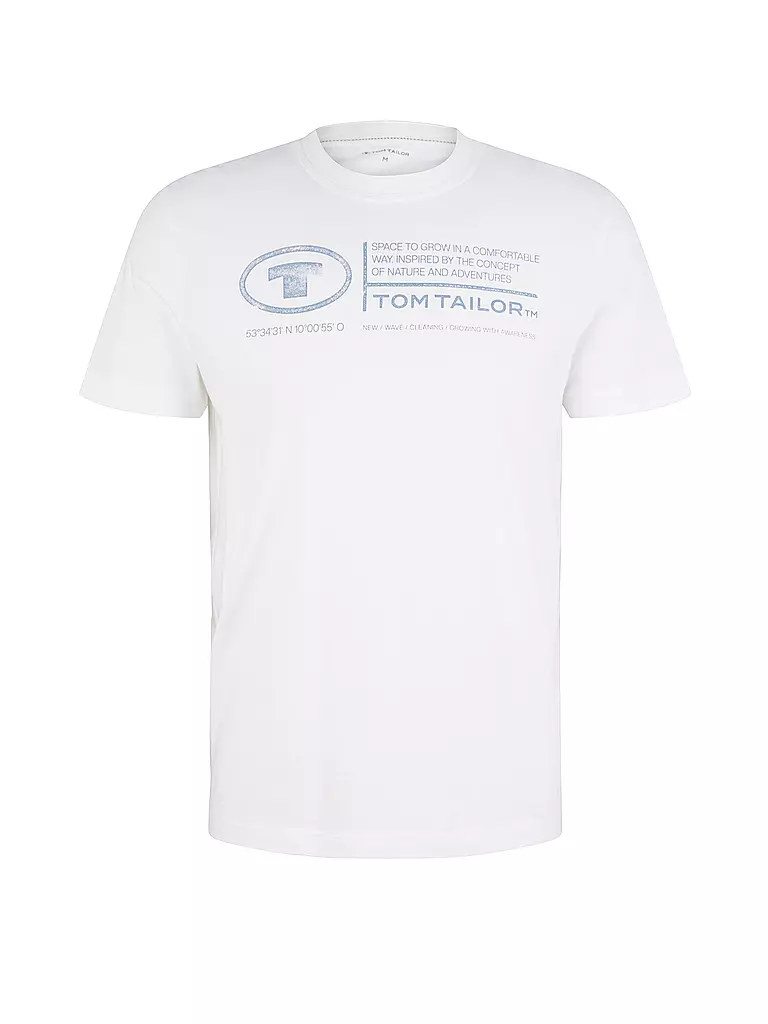 TOM TAILOR | T-Shirt Regular Fit | Bianco