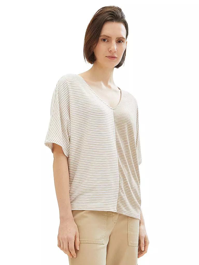 TOM TAILOR | T-Shirt Regular Fit | Beige
