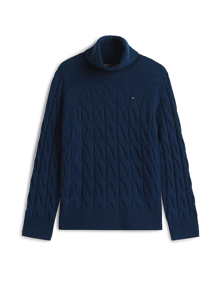 Maglione a collo alto blu XL