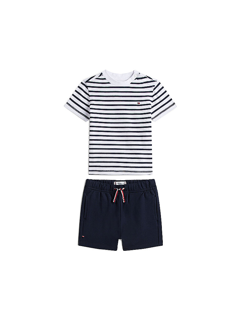 Set neonato 2 pezzi T-shirt e shorts blu 86