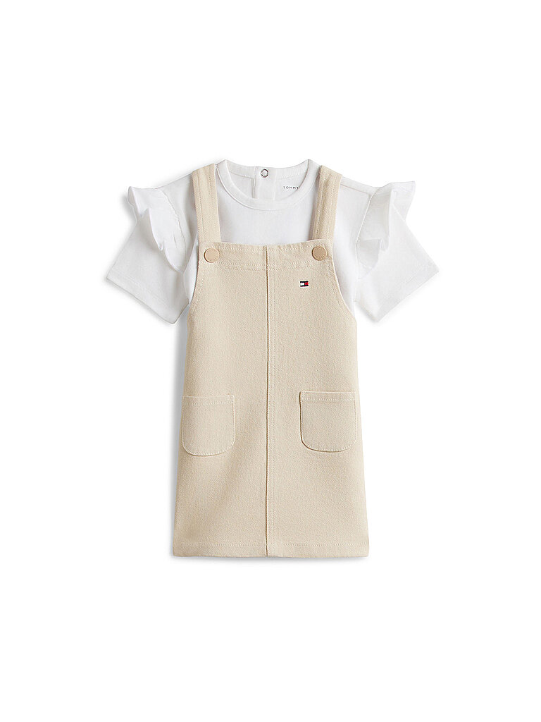 Set da neonata 2 pezzi, vestito e T-shirt beige 68