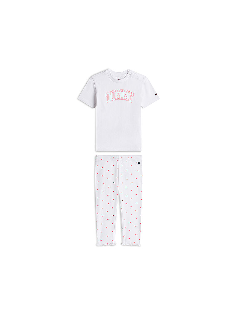 Set neonata 2 pezzi T-shirt e leggings bianco 68
