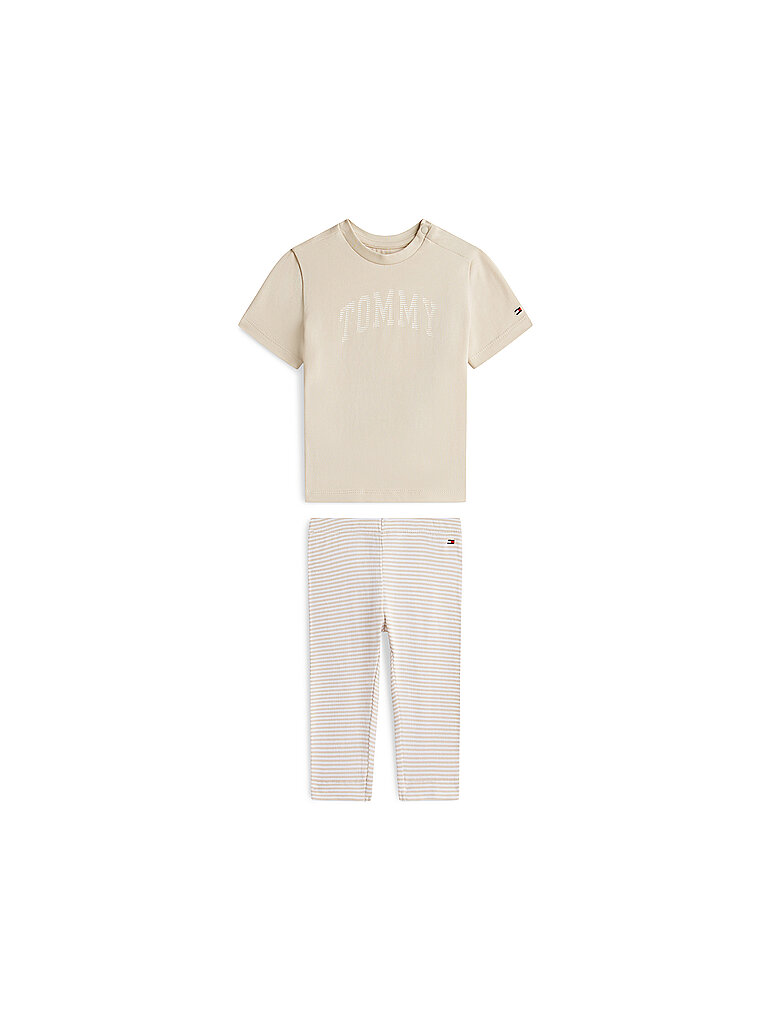 Set neonata 2 pezzi T-shirt e leggings beige 62