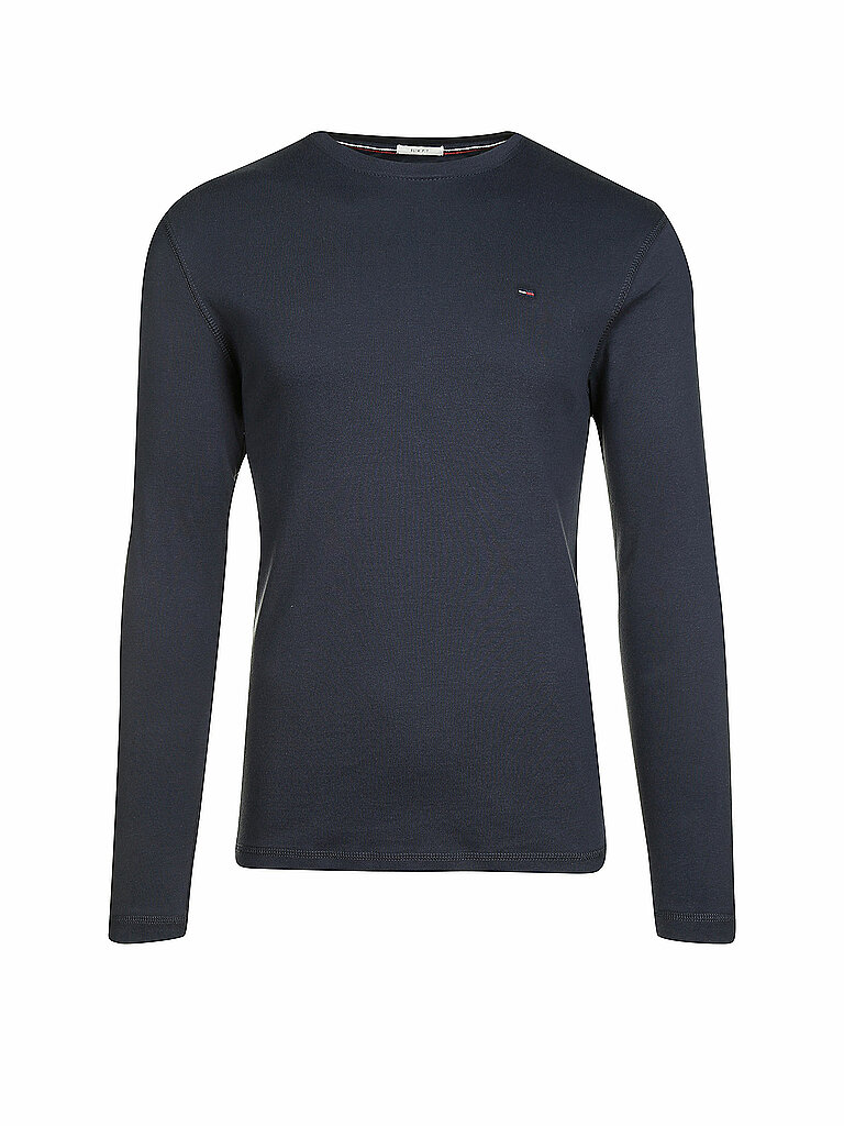 Maglietta a maniche lunghe Slim Fit blu XL