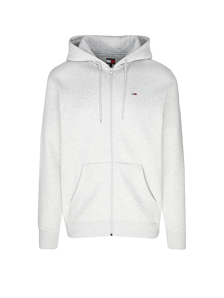 Felpa con zip grigio chiaro M