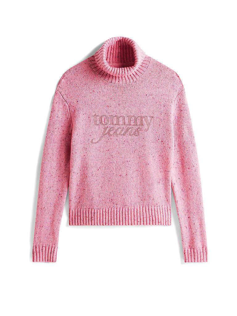 Rollkragenpullover rosa S