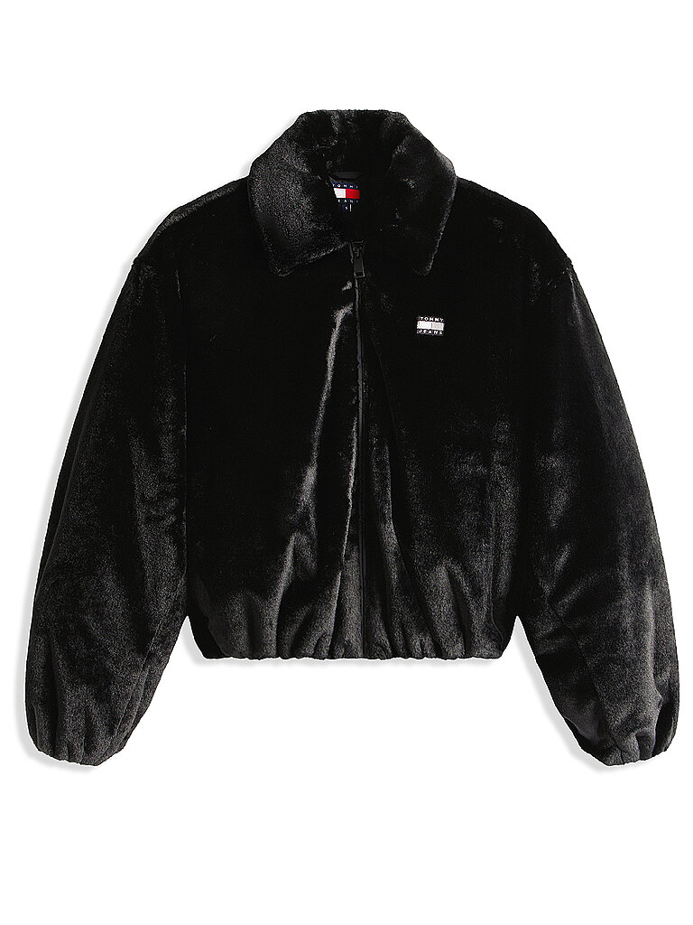 Blouson effetto pelliccia nero XS