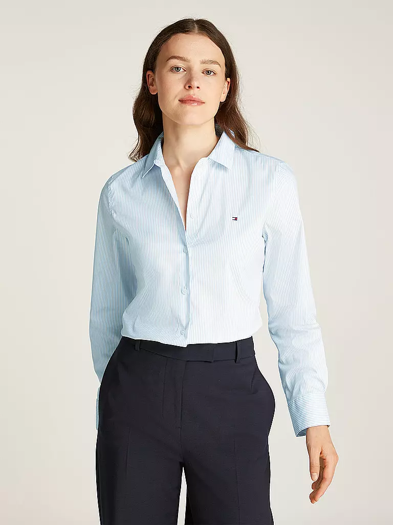TOMMY HILFIGER | Bluse Regular Fit | Blu chiaro