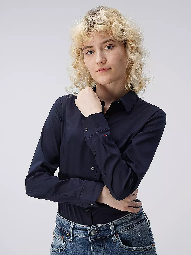 TOMMY HILFIGER | Bluse Slim Fit | Blu
