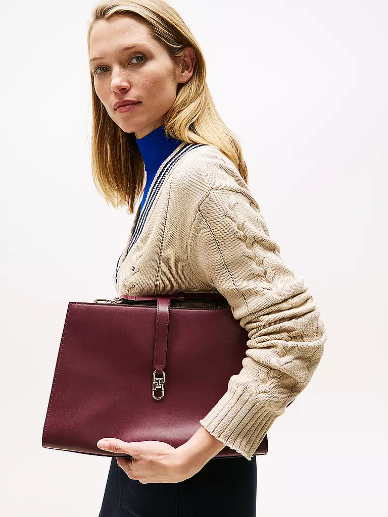 TOMMY HILFIGER | Borsa - Borsa a mano TH LIBRE Medium | Rosso scuro
