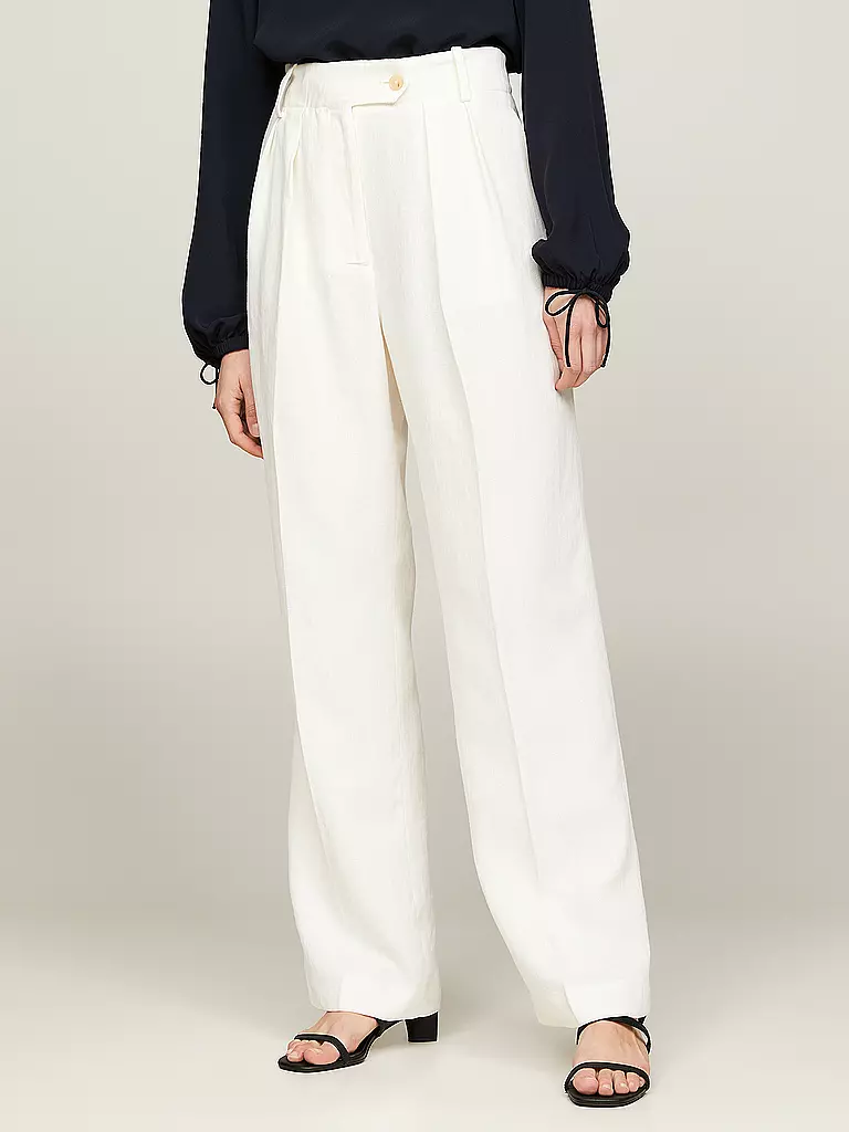 TOMMY HILFIGER | Businesshose Relaxed Fit ELEVATED | Bianco