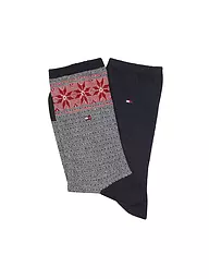 TOMMY HILFIGER | Calzini confezione da 2 bordeaux | Blu scuro