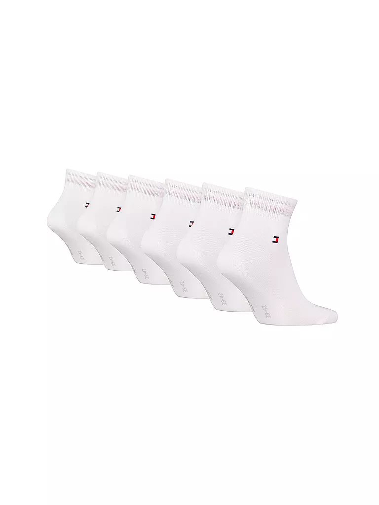 TOMMY HILFIGER | Calzini sneaker confezione da 6 bianco | 