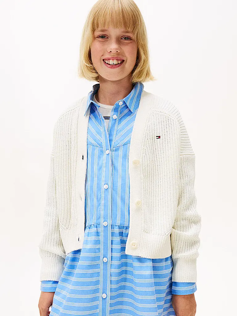 TOMMY HILFIGER | Cardigan da bambina in ciniglia | 