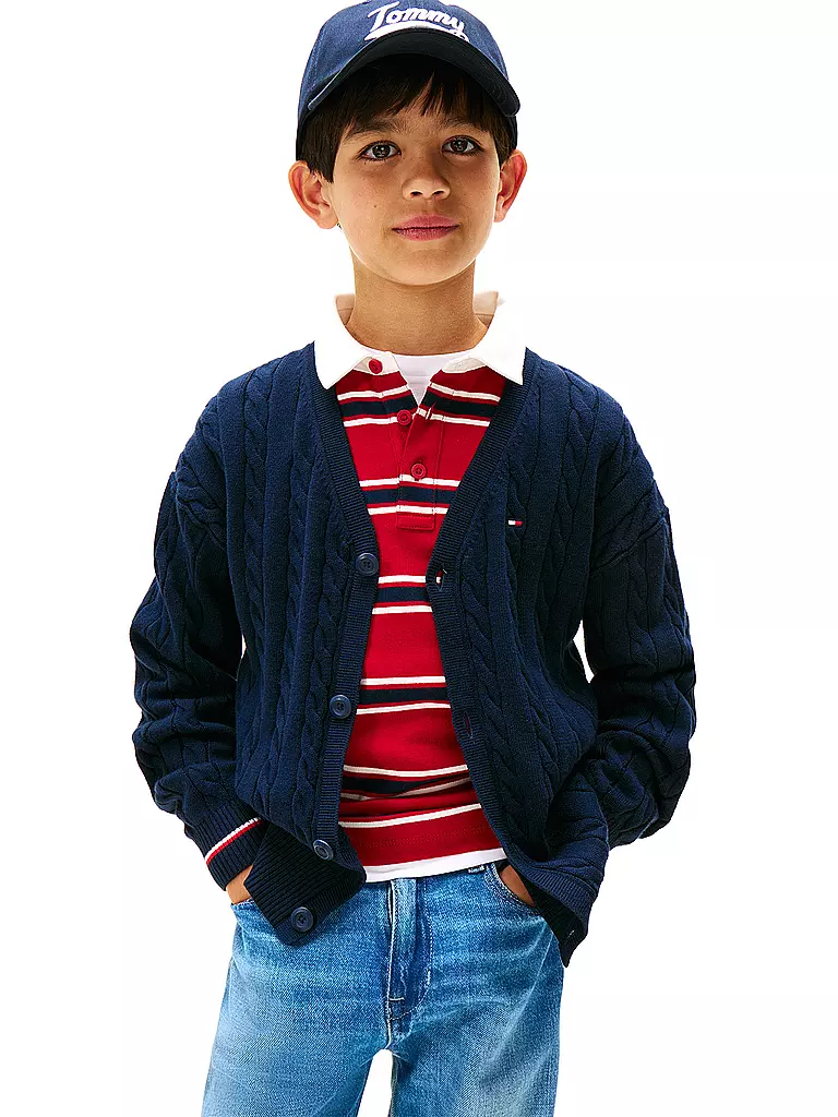 TOMMY HILFIGER | Cardigan da ragazzo | Blu scuro