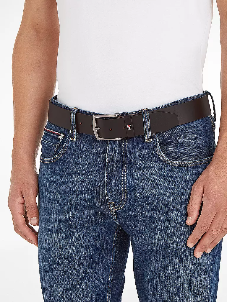 TOMMY HILFIGER | Cintura in pelle "New Denton" | Marrone