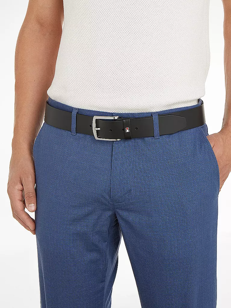 TOMMY HILFIGER | Cintura in pelle "New Denton" | Nero