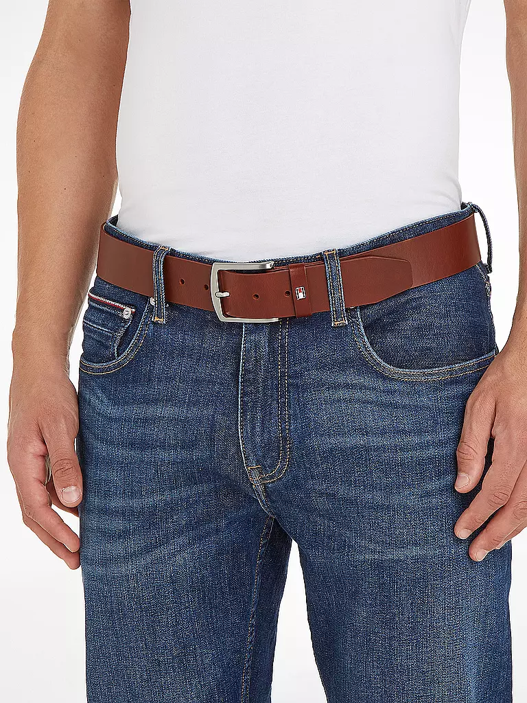 TOMMY HILFIGER | Cintura in pelle "New Denton" | Marrone