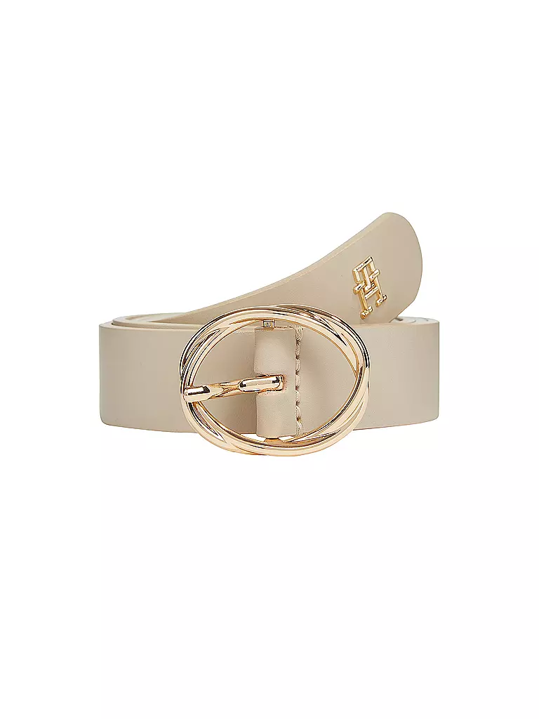 TOMMY HILFIGER | Cintura in pelle TH CHIC | Crema
