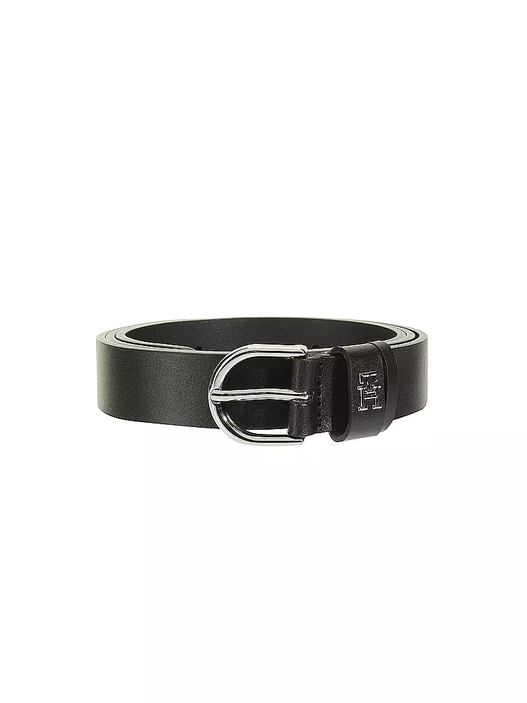 TOMMY HILFIGER | Cintura in pelle TH TIMELESS | Nero
