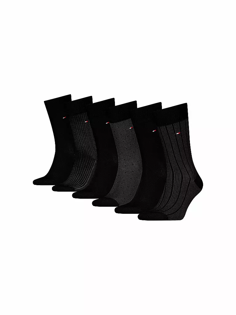 TOMMY HILFIGER | Confezione regalo di calze, confezione da 6, nero | 