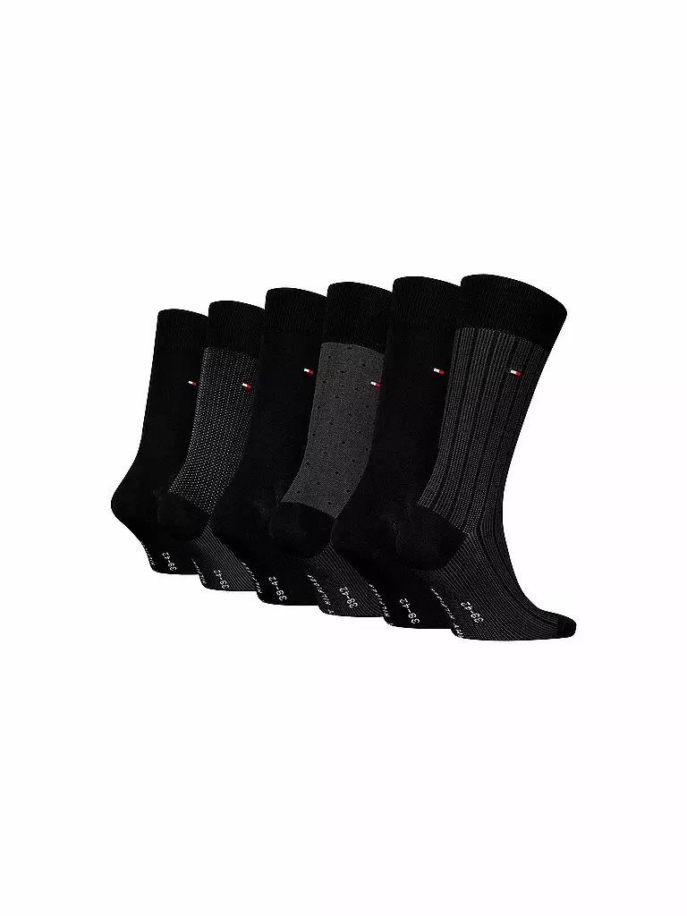 TOMMY HILFIGER | Confezione regalo di calze, confezione da 6, nero | 